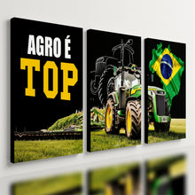 Carregar imagem no visualizador da galeria, Kit 3 - Quadro Decorativo Agro É Top