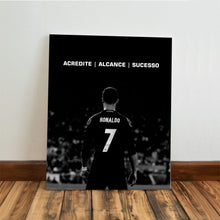 Carregar imagem no visualizador da galeria, Kit 3 - Quadro Cr7 Motivacional