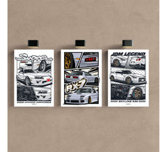 Kit 3 - Quadro Jdm Posters