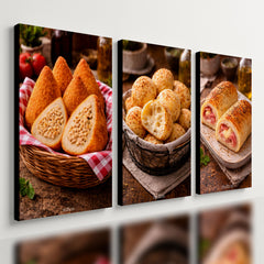 Kit 3 Quadro Decorativo Lanchonete Padaria Salgado Frito es2