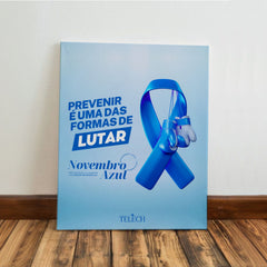 1 Peça - Quadro Decorativo Novembro Azul