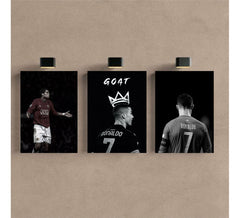 Kit 3 - Quadro Cr7 GOAT