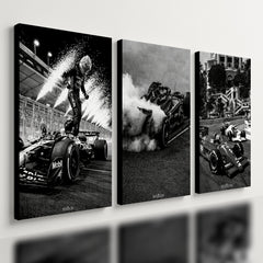 Kit3 Quadro Decorativo Formula Carro Esportivo Corrida Pista