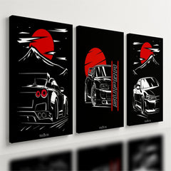 Kit 3 - Quadro Jdm Preto