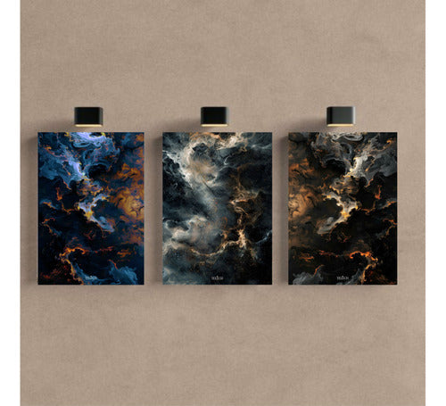 Kit 3 - Quadro Galáxia Pintura