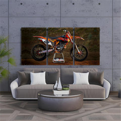 Kit 3 Quadro Decorativo Motocross Crf