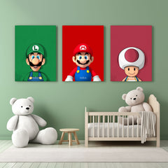Kit 3 - Quadro Super Mario Bros