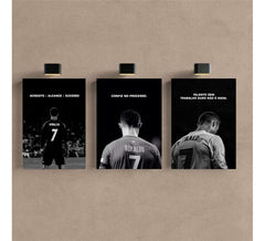 Kit 3 - Quadro Cr7 Motivacional