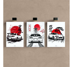 Kit 3 - Quadro Jdm Branco