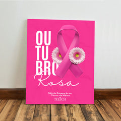 Quadro Decorativo Outubro Rosa e Novembro Azul Placa 28x20cm